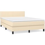  The Living Store Box spring postelja z vzmetnico krem 140x190 cm blago - Box Spring Postelja, (21454801) | Shoptok.si