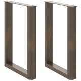  Noge za blagovaonski stol U-oblik 2 kom Prirodni čelik 60 x (72-73) cm Čelik | shoptok.hr
