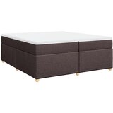 vidaXL Box spring postelja z vzmetnico temno rjav 200x200 cm blago, (21308502) | Shoptok.si
