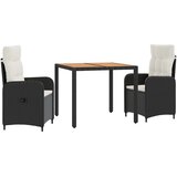  Vanjski set za objedovanje 3 kom. Crna i krem-bijela | shoptok.hr