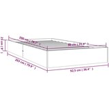  Okvir za krevet od masivnog drva bijeli 90 x 200 cm | shoptok.hr