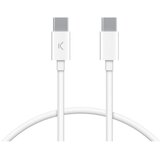 Ksix kabel za punjenje i prijenos podataka, USB-C na USB-C 20W, USB 3.0, 1.0m | shoptok.hr