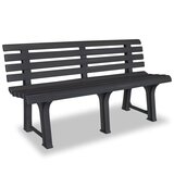 The Living Store Vrtna klop 145,5 cm plastika antracitne barve - Vrtna Klop, (21466098) | Shoptok.si