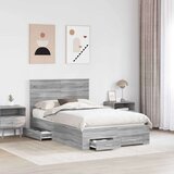  Okvir za krevet s uzglavljem Siva Sonoma 120 x 190 cm | shoptok.hr