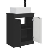  Kupaonski umivaonik s sudoperom Crna 54 x 35 x 83 cm | shoptok.hr