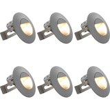 vidaXL Vanjske LED zidne svjetiljke 6 kom 5 W srebrne okrugle | shoptok.hr