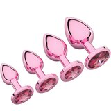 SuperLove Heart Jewel Butt Plugs Training Pink-Pink Cijene