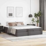  Posteljni okvir z vzmetnico Siva 180 x 200 cm Umetna koža | Shoptok.si