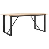  Blagovaonski stol O-oblika 180x90x75,5 cm od borovine i čelik | shoptok.hr