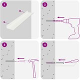  Lebdeća polica Zidne 2 pcs Bijeli 40 x 8,5 x 2,5 cm Čelik | shoptok.hr
