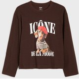 Sinsay Pamučna majica s printom psa | shoptok.hr