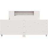  Posteljni okvir brez vzmetnice bel 135x190 cm trdna borovina | Shoptok.si