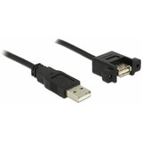 Delock Podaljšek USB A-A 0,5m vgradni črn dvojno oklopljen 85461 | Shoptok.si