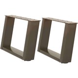  Noge za stolić U-oblika 2 kom Prirodni čelik 50x(30-31) cm | shoptok.hr