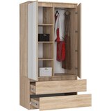 AKORD Garderobna Omara, 2 Vrata, 2 Predala In 2 Ogledali, Hrast Sonoma, (5000331707) | Shoptok.si