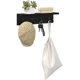  Vješalica za kapute na zidu Crni hrast 40 x 10,5 x 10,5 cm | shoptok.hr