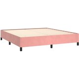  Box spring postelja z vzmetnico roza 160x200 cm žamet, (20893042) | Shoptok.si