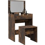 vidaXL Toaletni stolić sa stolcem boja dimljenog hrasta 60x40x113 5 cm | shoptok.hr