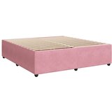  Krevet s oprugama i madracem ružičasti 200x200 cm baršunasti | shoptok.hr