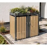  Westman - Spremište za 2 kante za smeće s krovom za biljke Planta | 2x240L | 84x134x124 cm - BRANDED IN GERMANY | shoptok.hr