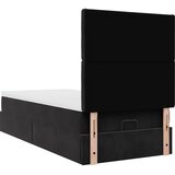  Otomanski okvir kreveta s madracima crni 90x190cm baršunasti | shoptok.hr