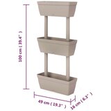  Vrtna sadilica 6 kom 100 cm smeđesiva - Sivo-smeđa 2 | shoptok.hr