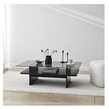 Hanah home sto za dnevnu sobu saga rectangle black fume | ePonuda.com