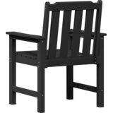 vidaXL Vrtni jedilni stoli 4 kos Črni 65,5x55,5x88 cm HDPE | Shoptok.si