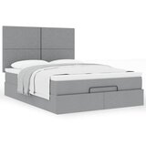  Otomanski krevet s madracem svijetlosivi 140x190 cm od tkanine | Eponuda.com