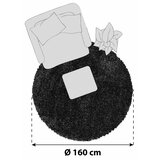 XXXL Preproga Fluffy, Ø 160cm, Antracit | Shoptok.si