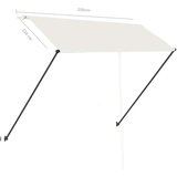  Zložljiva tenda z LED lučmi 250x150 cm krem, (20609737) | Shoptok.si