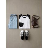 Sinsay Pamučna majica s natpisima na rukavima | shoptok.hr