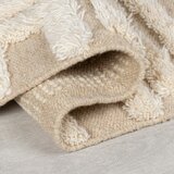 Flair Rugs Bež-kremno bela ročno tkana volnena preproga 120x170 cm Greek Key – | Shoptok.si