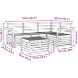  Set vanjskih sofa 5 kom. Bijela Čvrsto drvo akacije | shoptok.hr