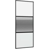 Staklena vrata Prugasti Crna 90 x 2 x 205 cm Aluminij | Eponuda.ba