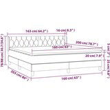  Box spring postelja z vzmetnico temno siva 160x200 cm blago, (20790187) | Shoptok.si