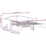  Dnevni krevet na razvlačenje bez madraca tamnosivi 100 x 200 cm | shoptok.hr