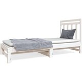  Izvlečna dnevna postelja bela 2x(90x190) cm trdna borovina, (20724798) | Shoptok.si
