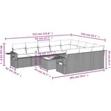 vidaXL 11-dijelni set vrtnih sofa od poliratana s jastucima crni | shoptok.hr