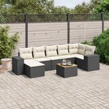 vidaXL 8-dijelni set vrtnih sofa od poliratana s jastucima crni | shoptok.hr
