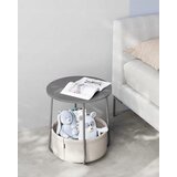  Okrugli Stol za Kavu i Noćni Ormarić - Cementno Siva | shoptok.hr