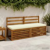  Jastučići za klupe - 2 dijela VUGHT 2 kom. 100% poliester Krem - Krem (poliester) 150 x 50 cm 2 | shoptok.hr