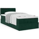  Okvir kreveta s madraca tamnozeleni 90x200cm baršunasti | shoptok.hr
