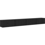 vidaXL Set TV komoda 4 pcs Crni hrast Srednja 30 x 60 x 30.5 cm | shoptok.hr