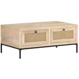vidaXL Klubska mizica 90x50x37 cm trden mangov les in naravni trst | Shoptok.si