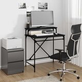  Radni stol crni 80 x 50 x 90 cm konstruirano drvo i željezo | shoptok.hr