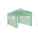  Staklenik s sklopivim okvirom Zelena 290 x 430 x 315 cm Željezo | shoptok.hr