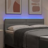  LED glava kreveta s LED trakama Svijetlo siva 144 cm tkanina | shoptok.hr