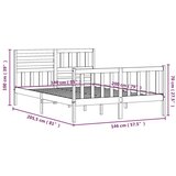  Posteljni okvir bel iz trdnega lesa 140x200 cm, (20646939) | Shoptok.si