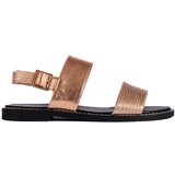 Shelvt Women's flat sandals gold | Shoptok.si